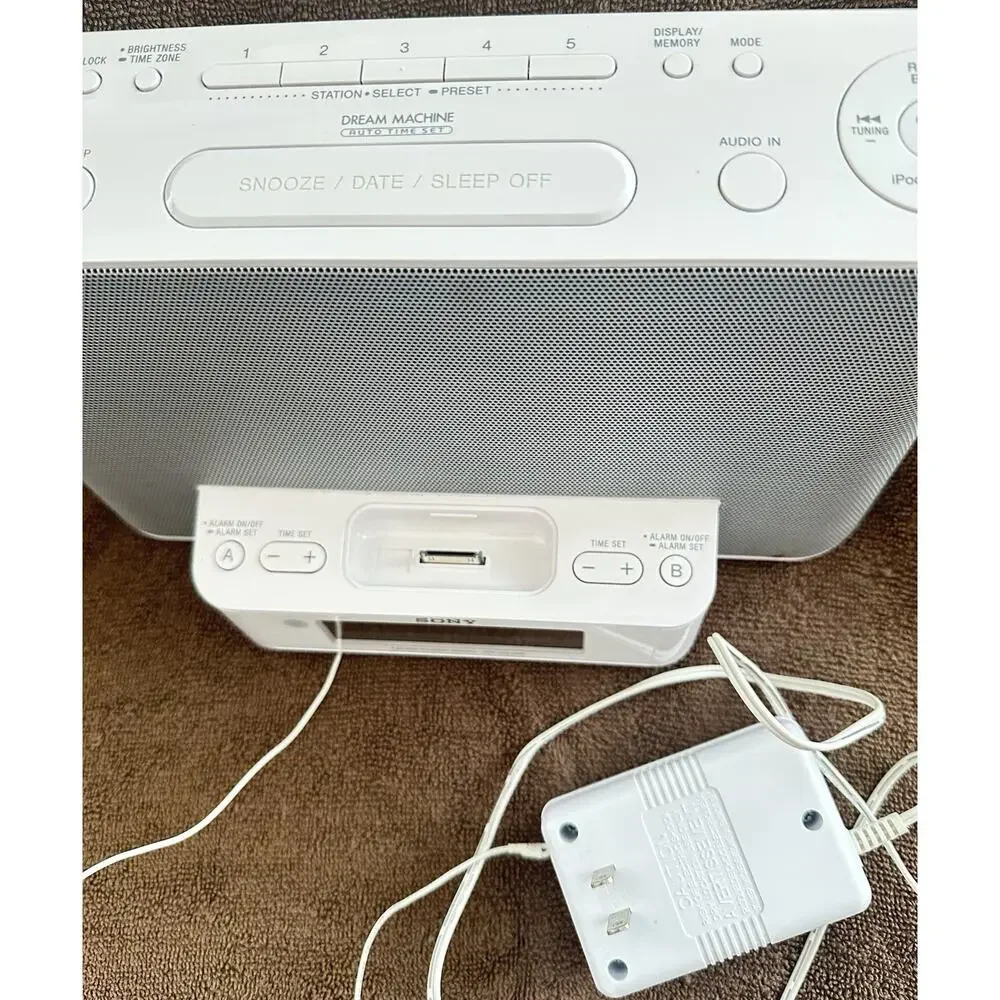 Sony Model ICF-CS10iP iPod Docking Station with Am/Fm Clock Radio & Cable